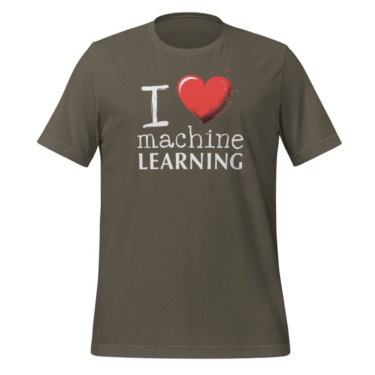 I Heart machine LEARNING T-Shirt (unisex) - Army - AI Store