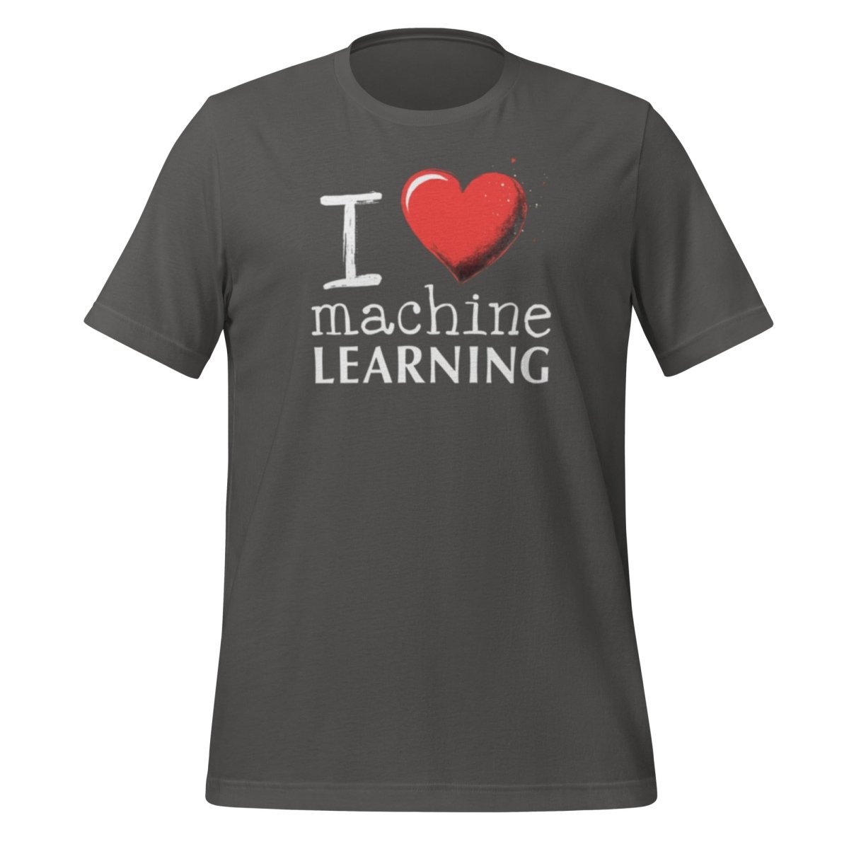 I Heart machine LEARNING T-Shirt (unisex) - Asphalt - AI Store