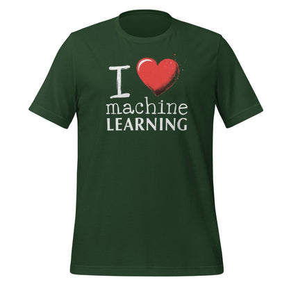 I Heart machine LEARNING T-Shirt (unisex) - Forest - AI Store