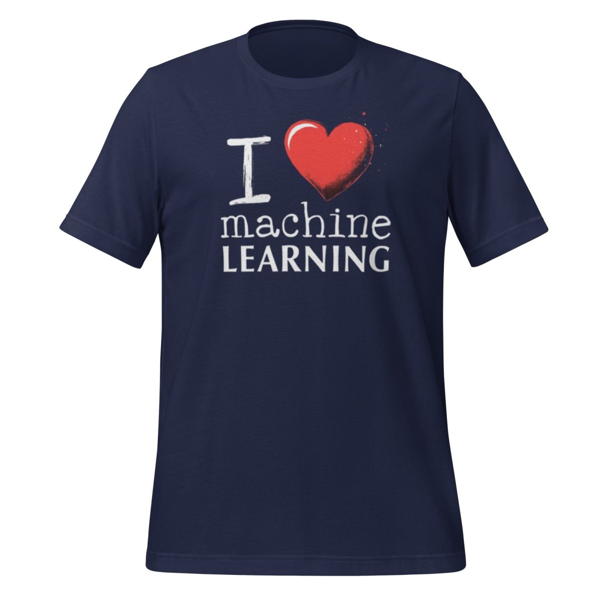 I Heart machine LEARNING T-Shirt (unisex) - Navy - AI Store