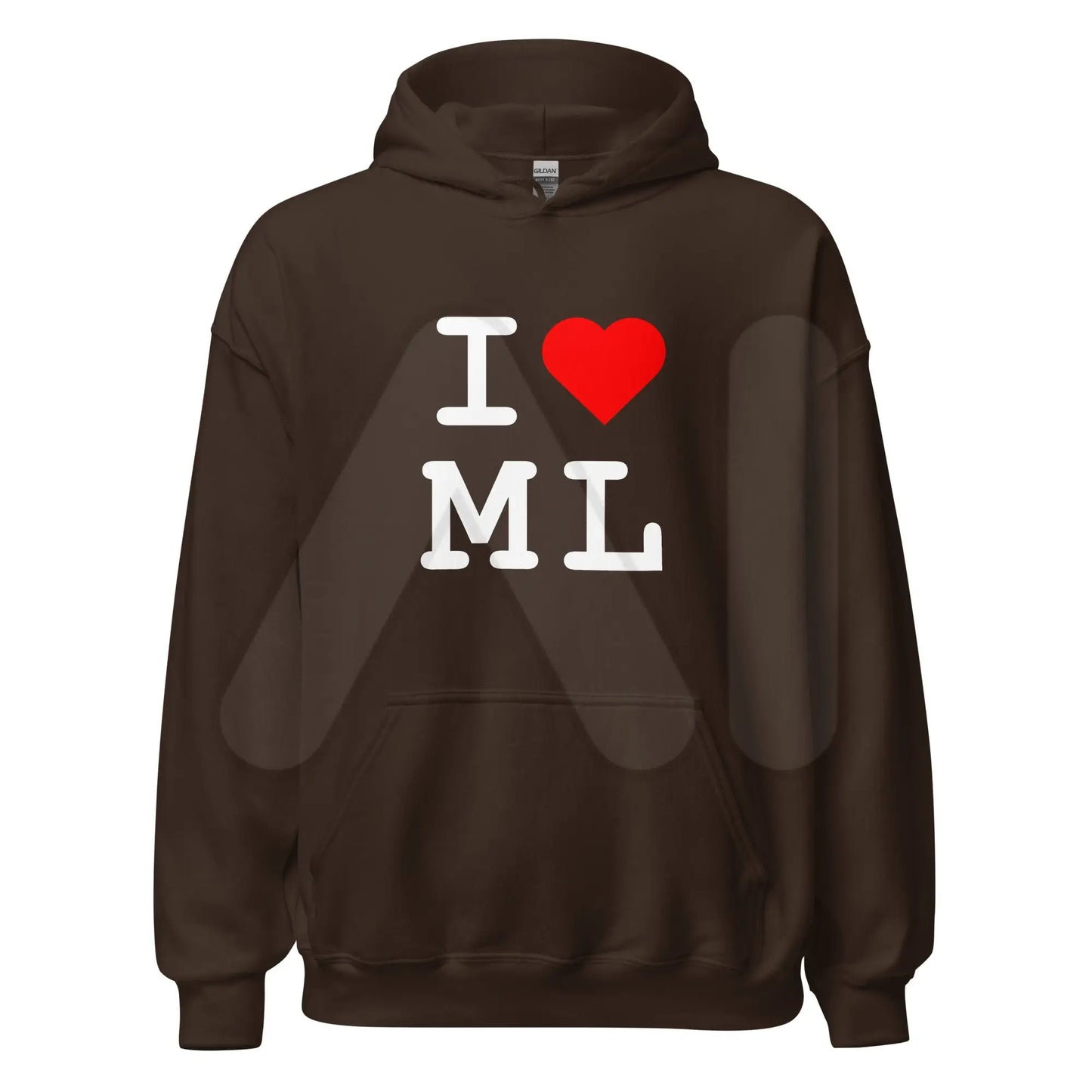 I Heart ML Hoodie (unisex) - Dark Chocolate / M