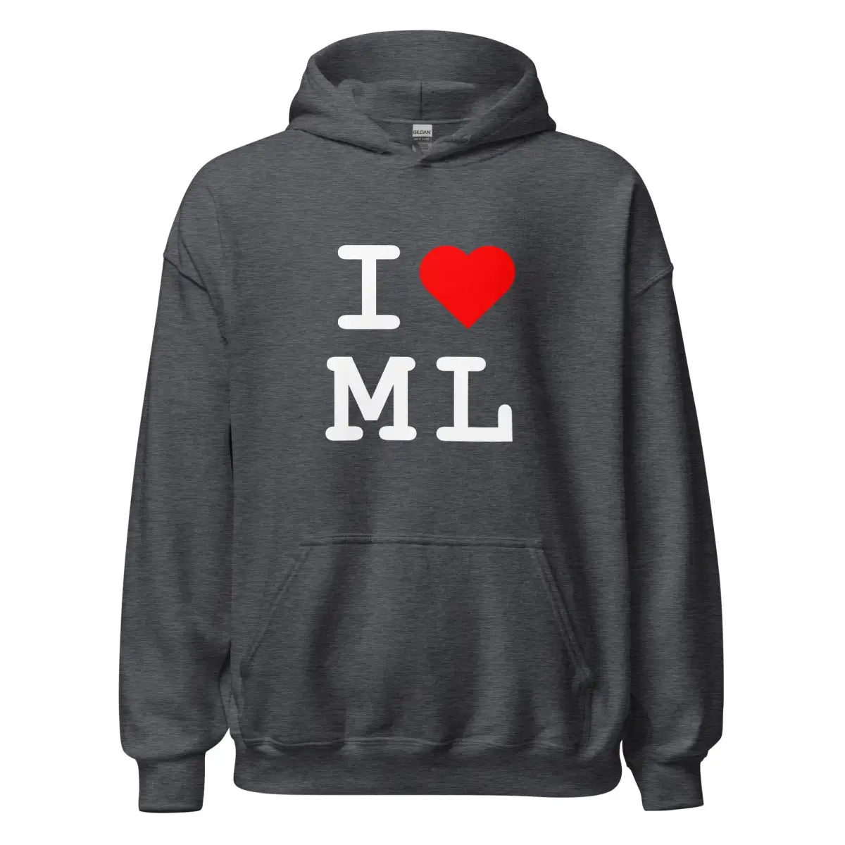 I Heart ML Hoodie (unisex) - Dark Heather / M