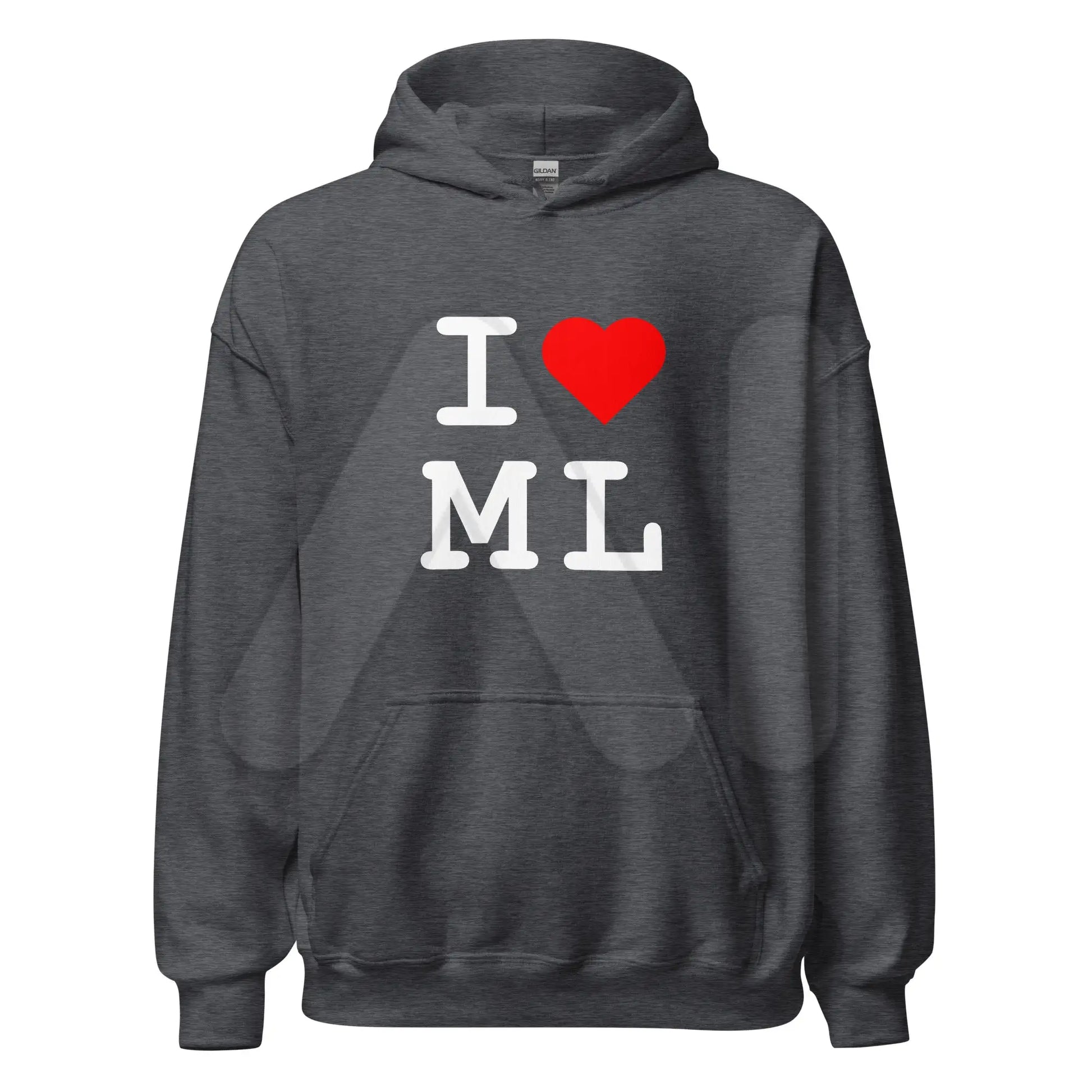 I Heart ML Hoodie (unisex) - Dark Heather / M