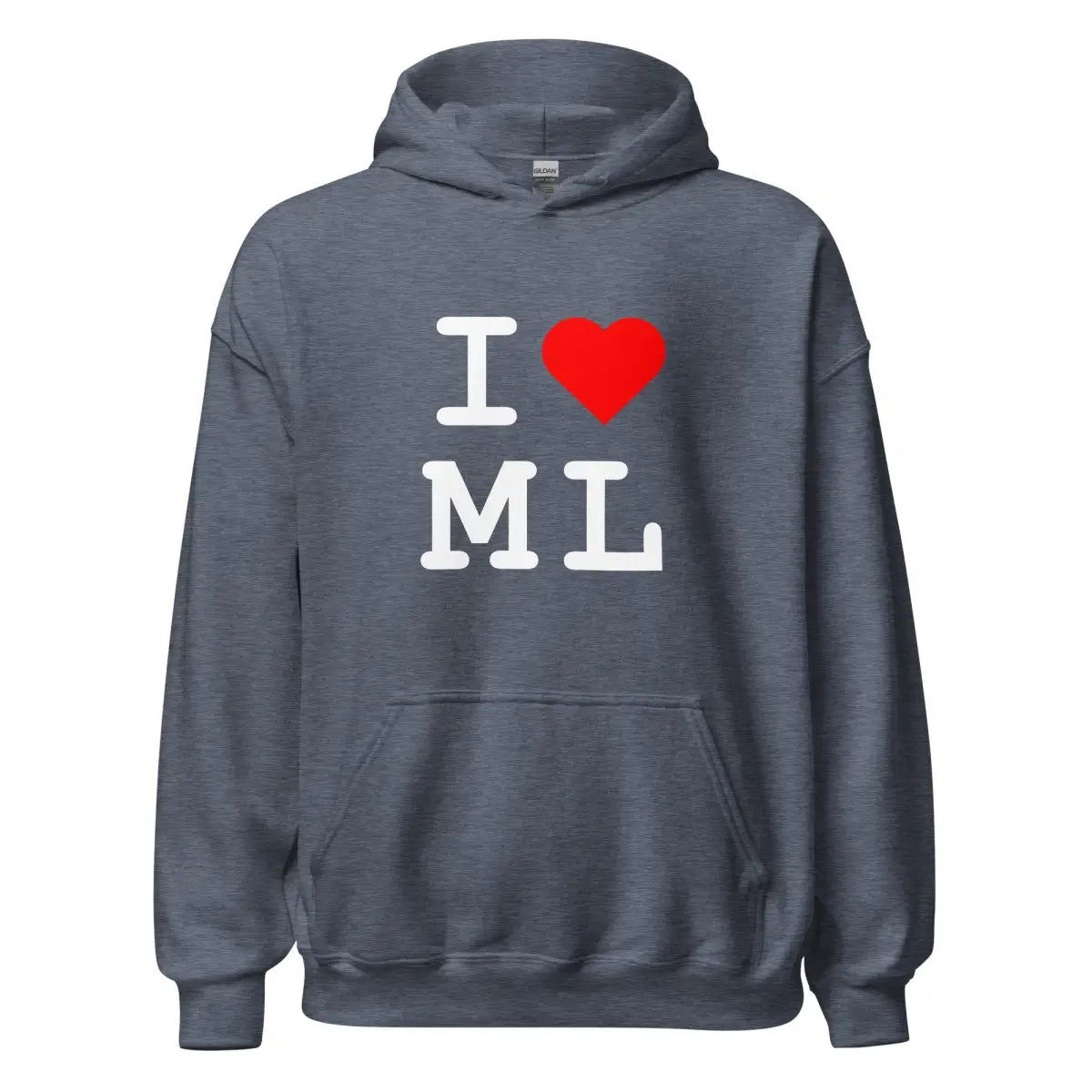 I Heart ML Hoodie (unisex) - Heather Sport Dark Navy / M