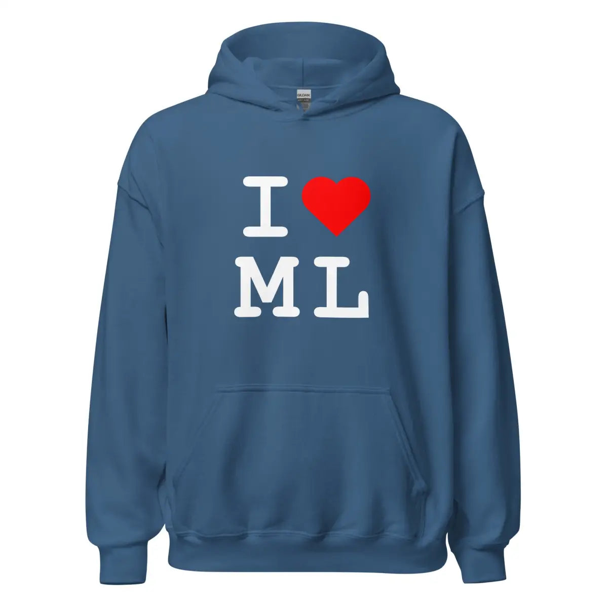 I Heart ML Hoodie (unisex) - Indigo Blue / M