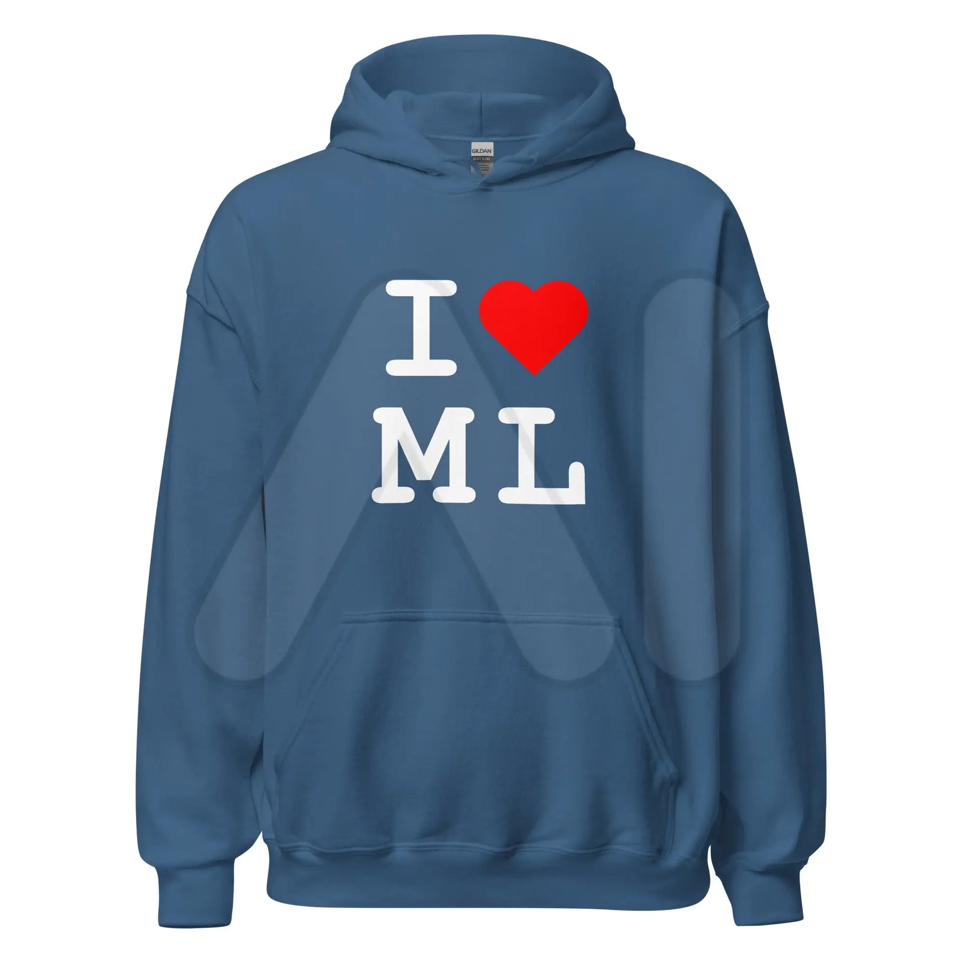 I Heart ML Hoodie (unisex) - Indigo Blue / M