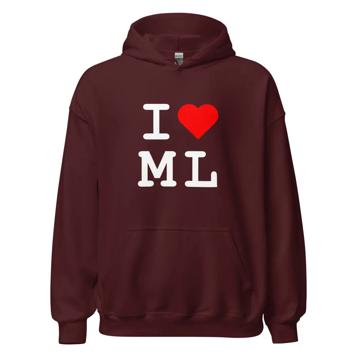 I Heart ML Hoodie (unisex) - Maroon / M