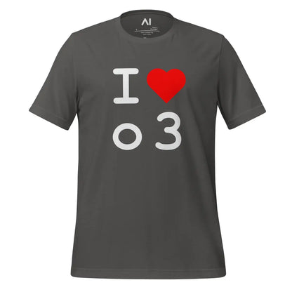 I Heart o3 T-Shirt (unisex) - Asphalt / M