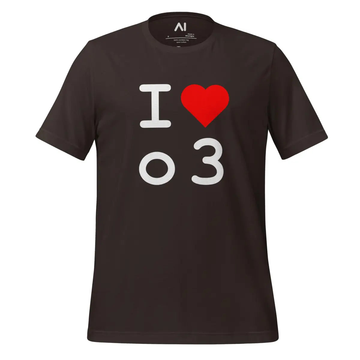 I Heart o3 T-Shirt (unisex) - Brown / M