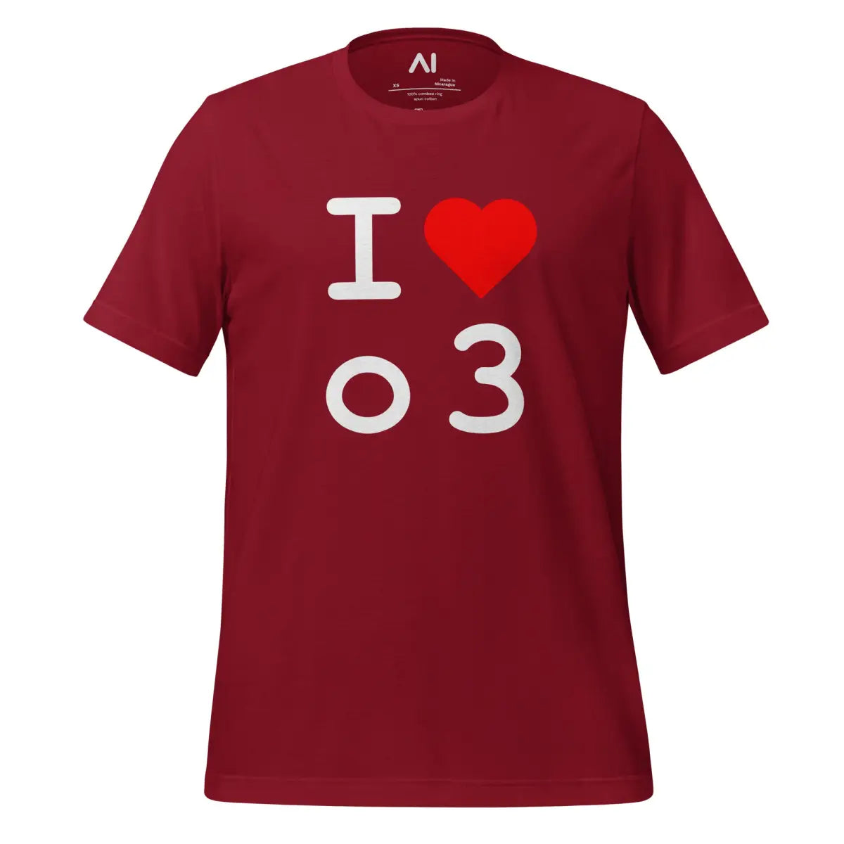 I Heart o3 T-Shirt (unisex) - Cardinal / M