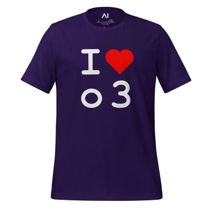 I Heart o3 T-Shirt (unisex) - Team Purple / M