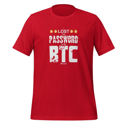 I Lost the Password to my Bitcoin Wallet T - Shirt (unisex) - Red - AI Store