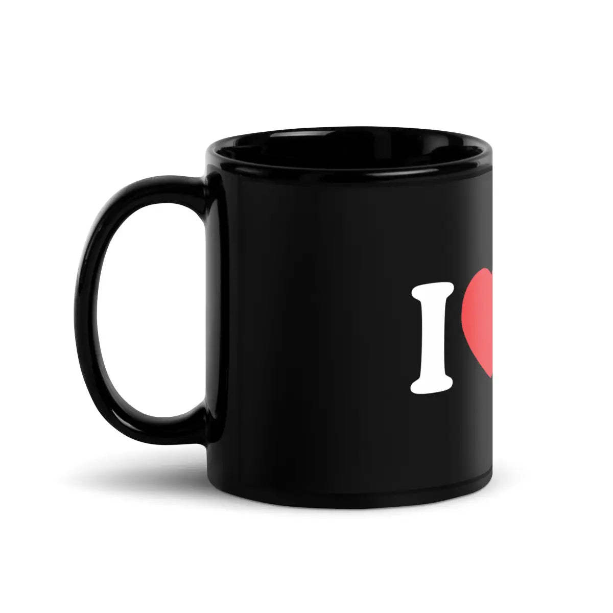 I Love AI Black Glossy Mug