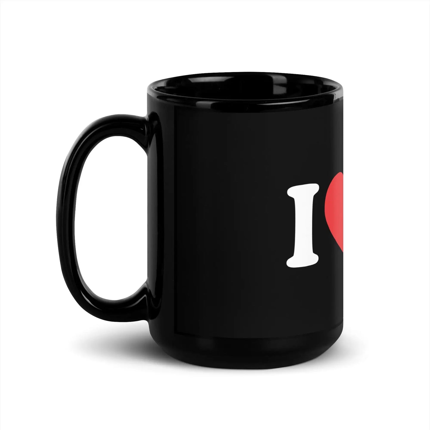 I Love AI Black Glossy Mug