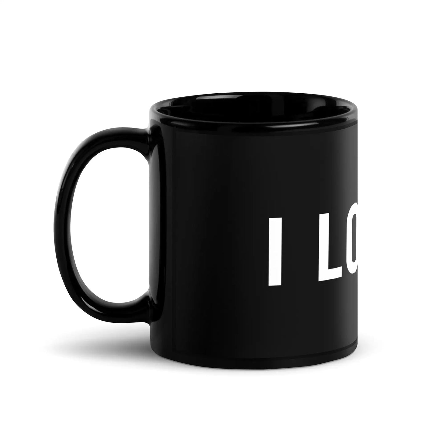 I LOVE AI Black Glossy Mug 2