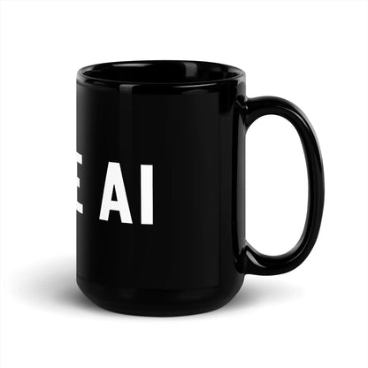 I LOVE AI Black Glossy Mug 2