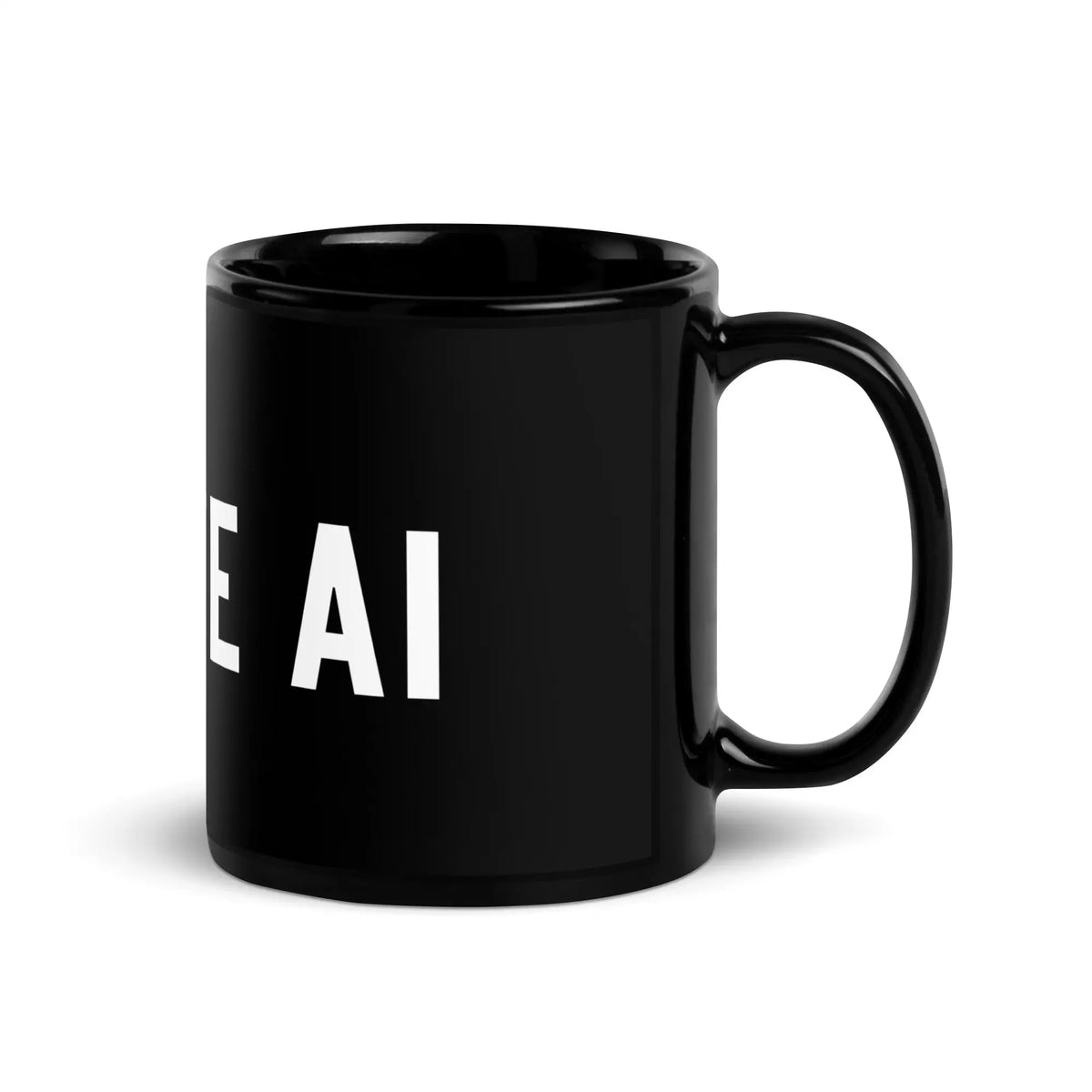 I LOVE AI Black Glossy Mug 2