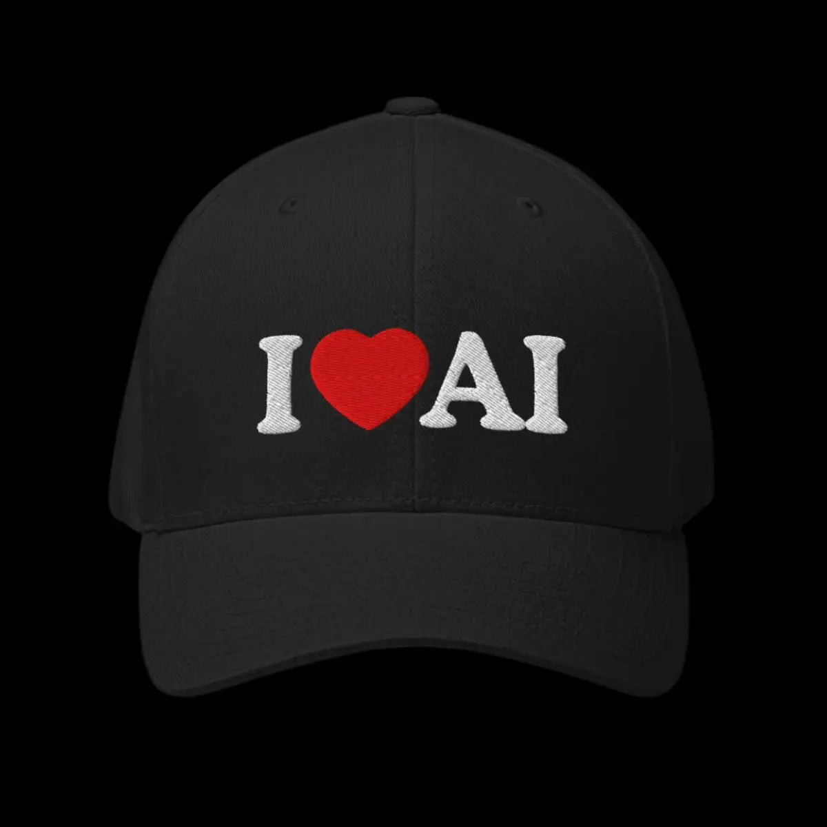 I Love AI Closed-Back Baseball Cap