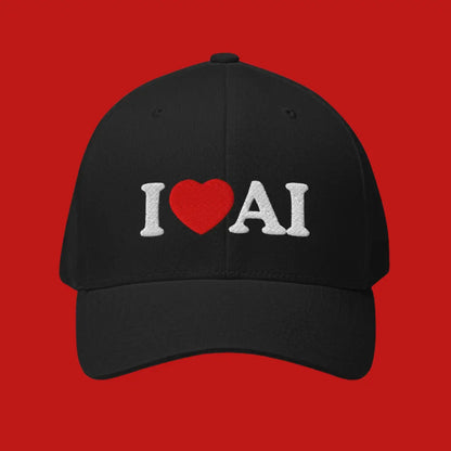 I Love AI Closed-Back Baseball Cap