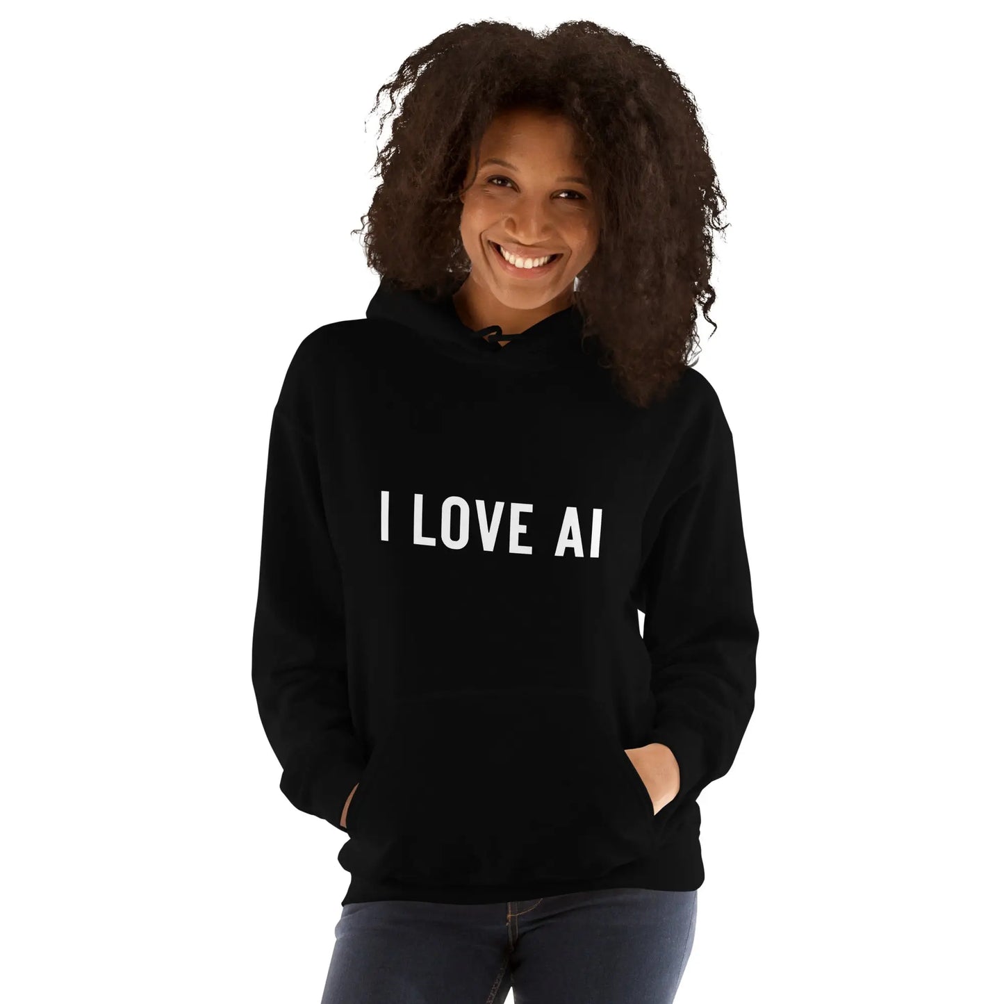 I LOVE AI Hoodie 2 (unisex)