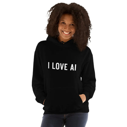 I LOVE AI Hoodie 2 (unisex)