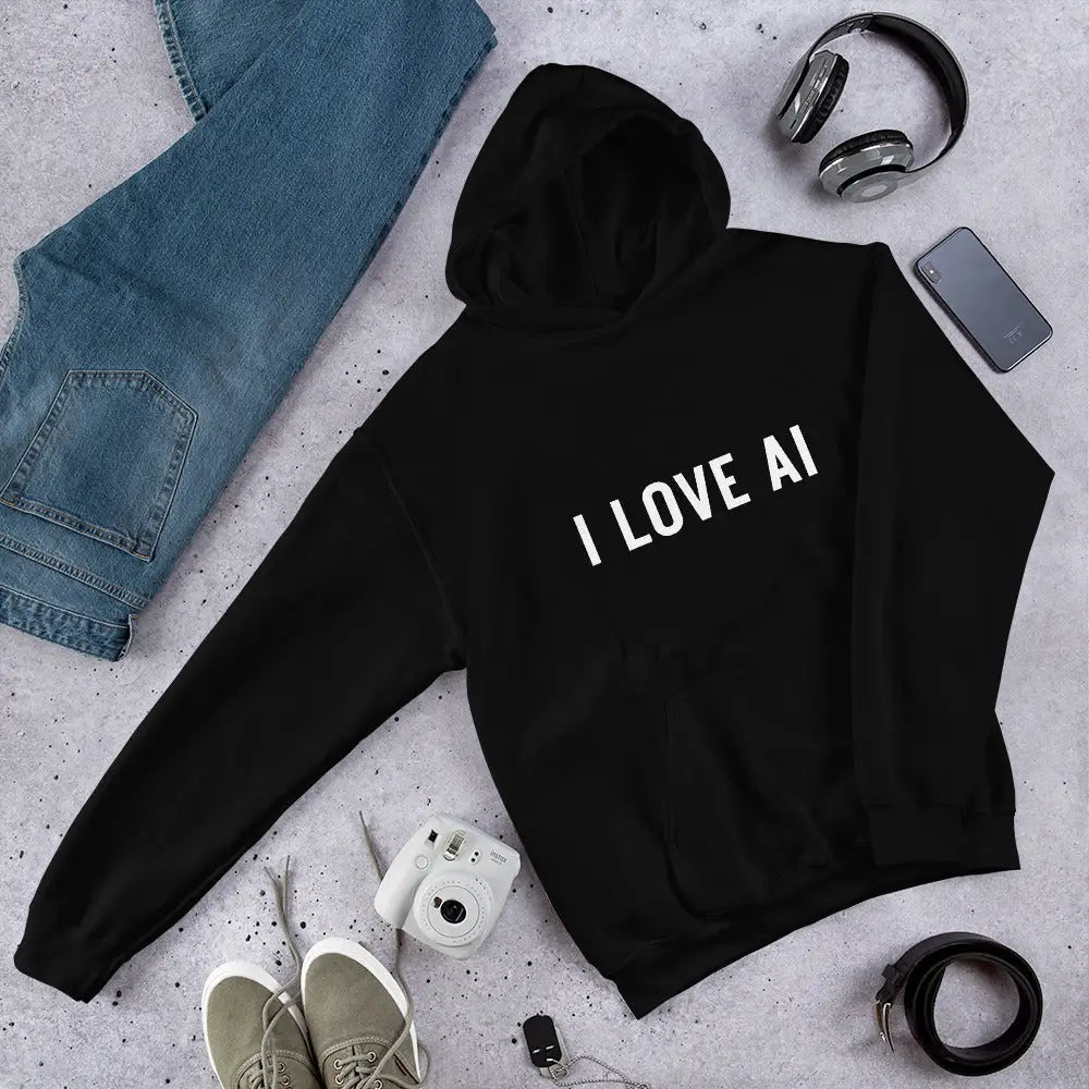 I LOVE AI Hoodie 2 (unisex)