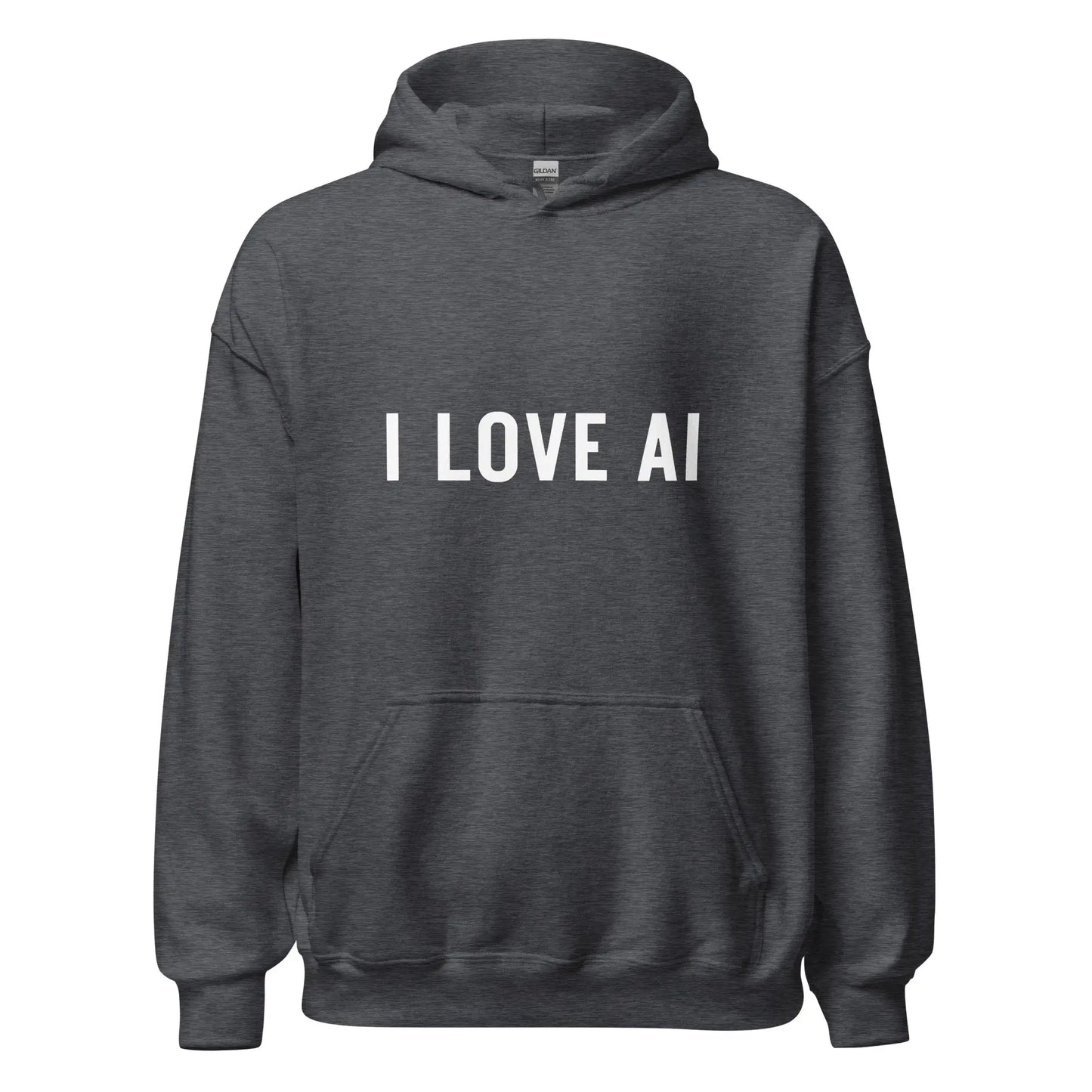 I LOVE AI Hoodie 2 (unisex) - Dark Heather / M