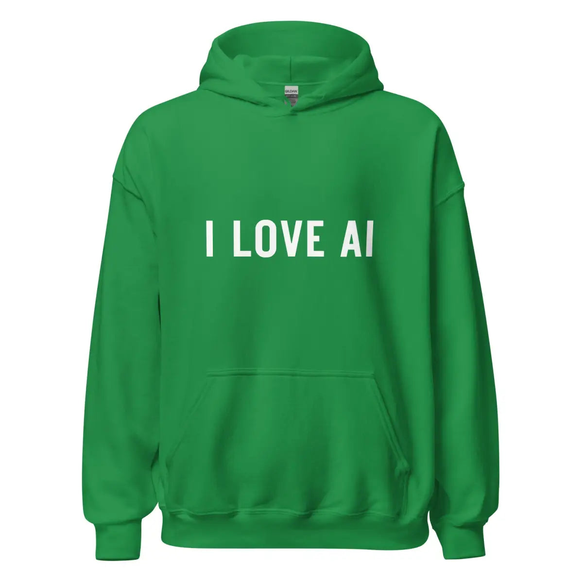 I LOVE AI Hoodie 2 (unisex) - Irish Green / M