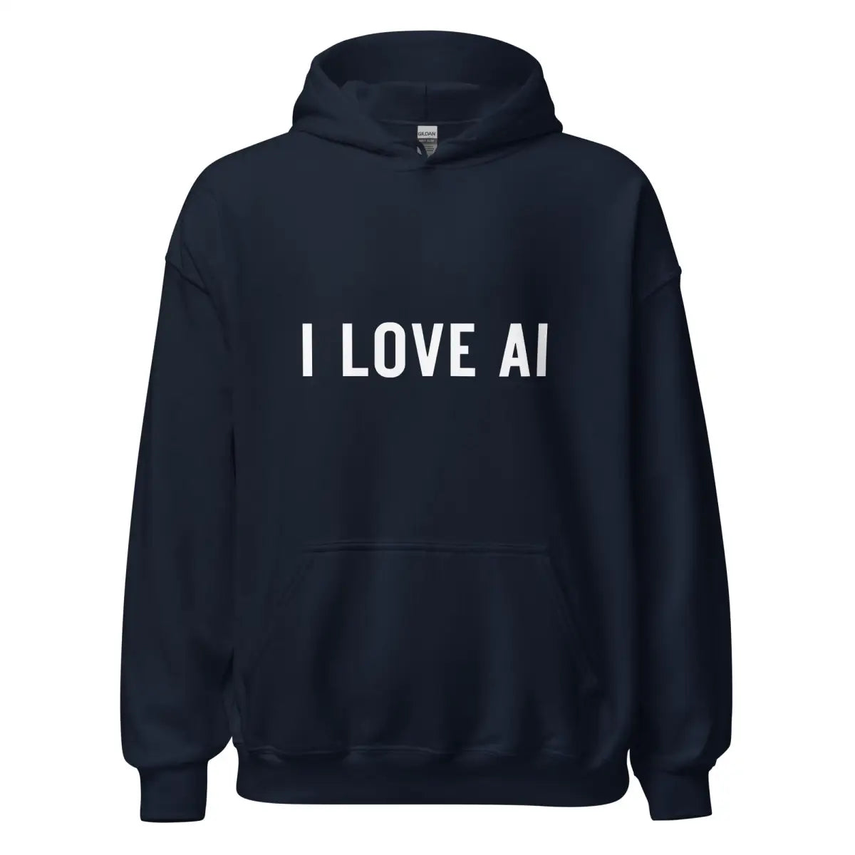 I LOVE AI Hoodie 2 (unisex) - Navy / M