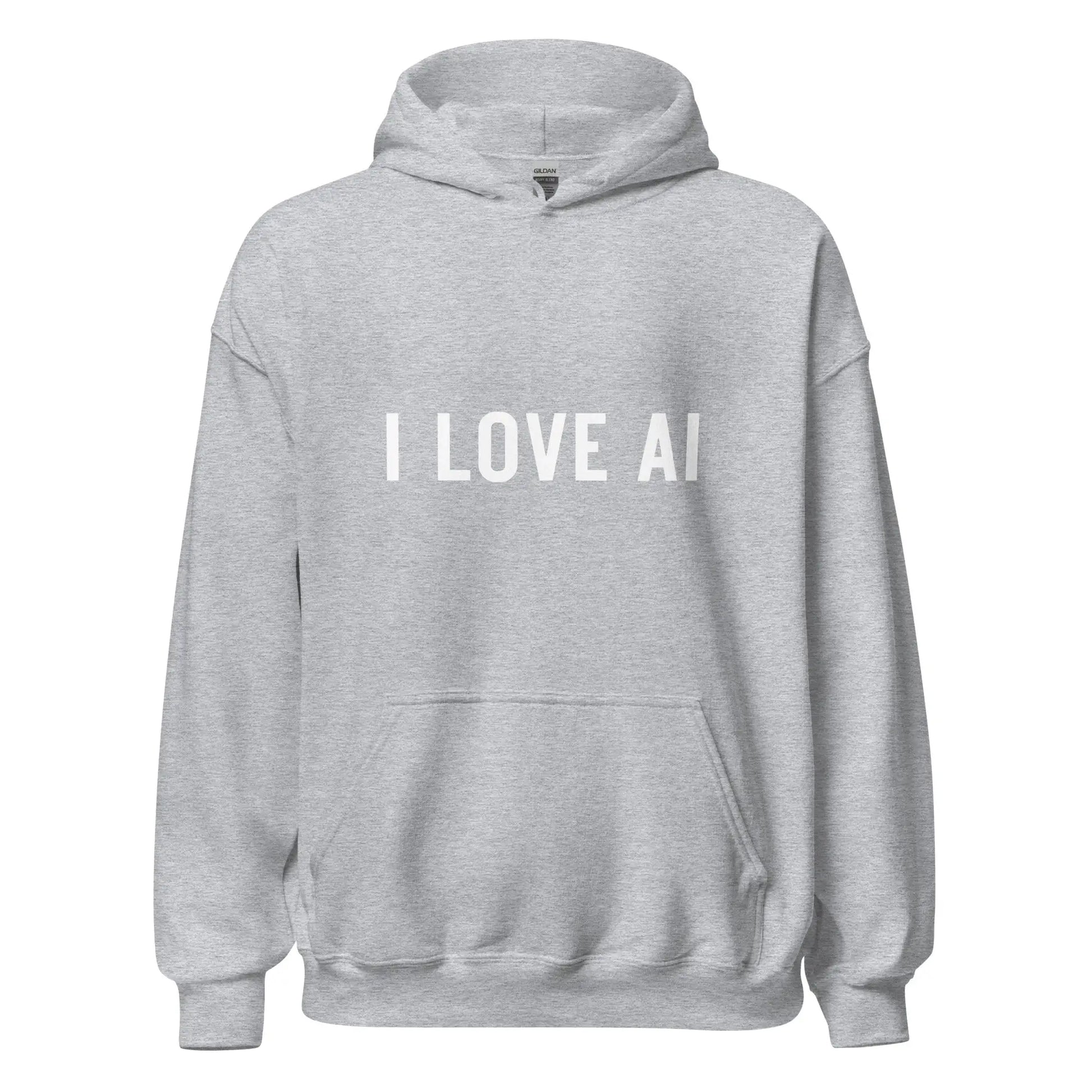 I LOVE AI Hoodie 2 (unisex) - Sport Grey / M