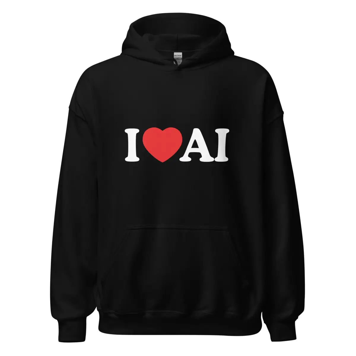 The i Love Ai Hoodie (unisex) Black / m.