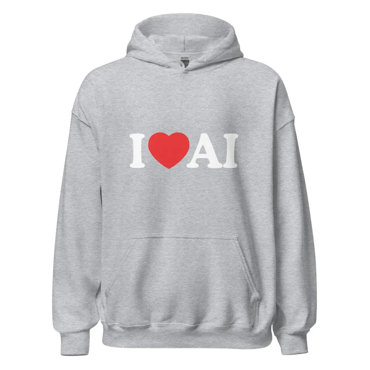 I Love AI Hoodie (unisex) - Sport Grey / M