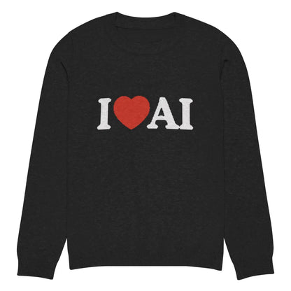 I Love AI Knitted Crew Neck Sweater (unisex) - S