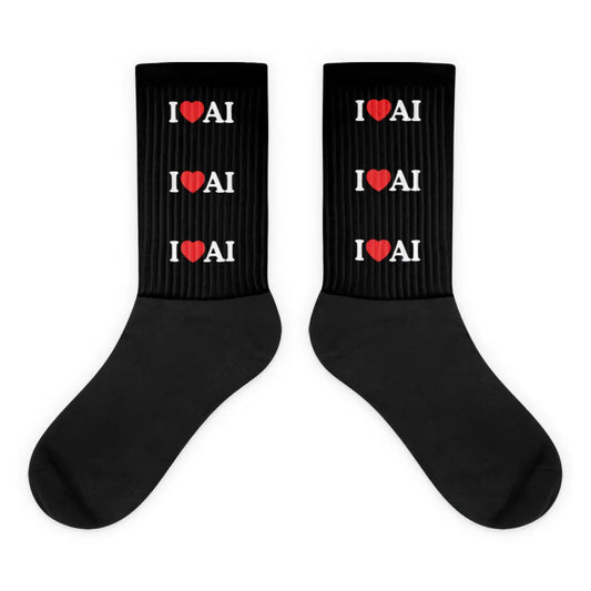 I Love AI Socks - M