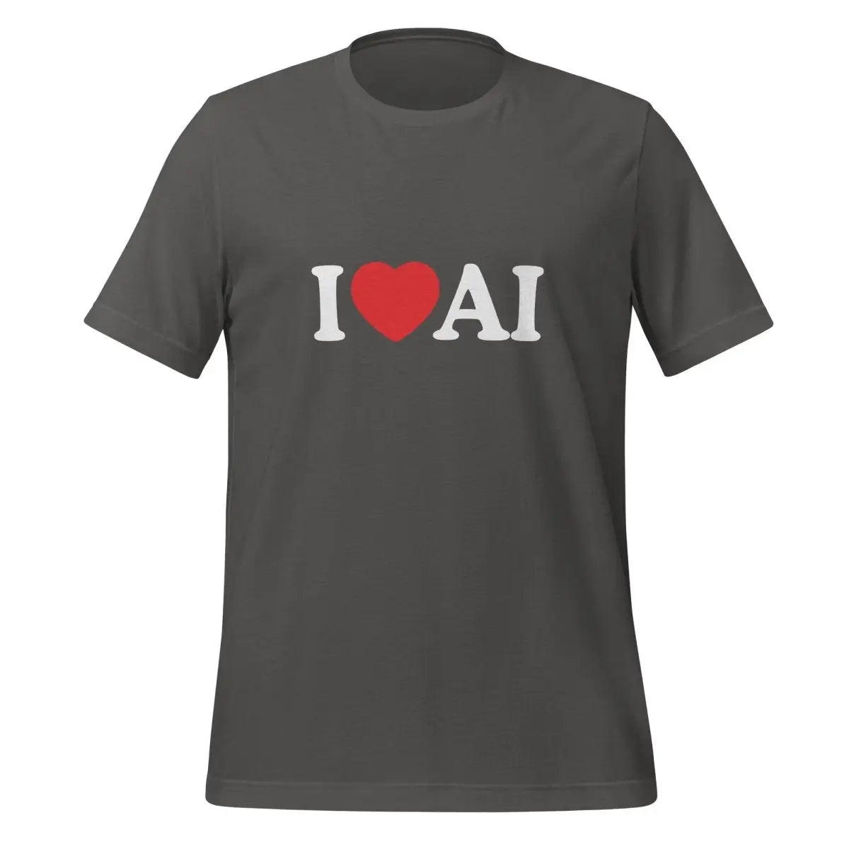 I Love AI T-Shirt (unisex) - Asphalt / M