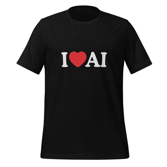 I Love AI T-Shirt (unisex) - Black - AI Store