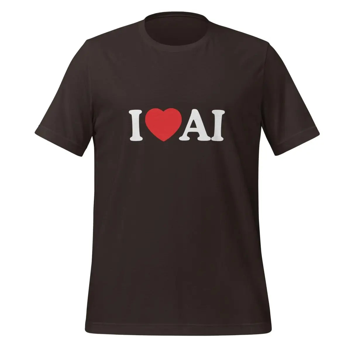 I Love AI T-Shirt (unisex) - Brown / M