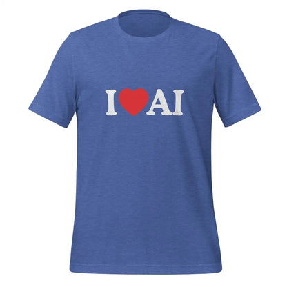 I Love AI T-Shirt (unisex) - Heather True Royal / M