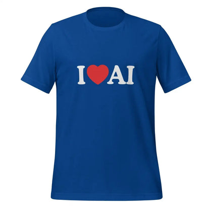 I Love AI T-Shirt (unisex) - True Royal / M