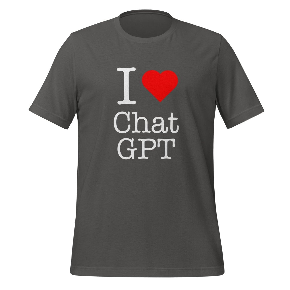 I Love Chat GPT T-Shirt (unisex) - Asphalt - AI Store