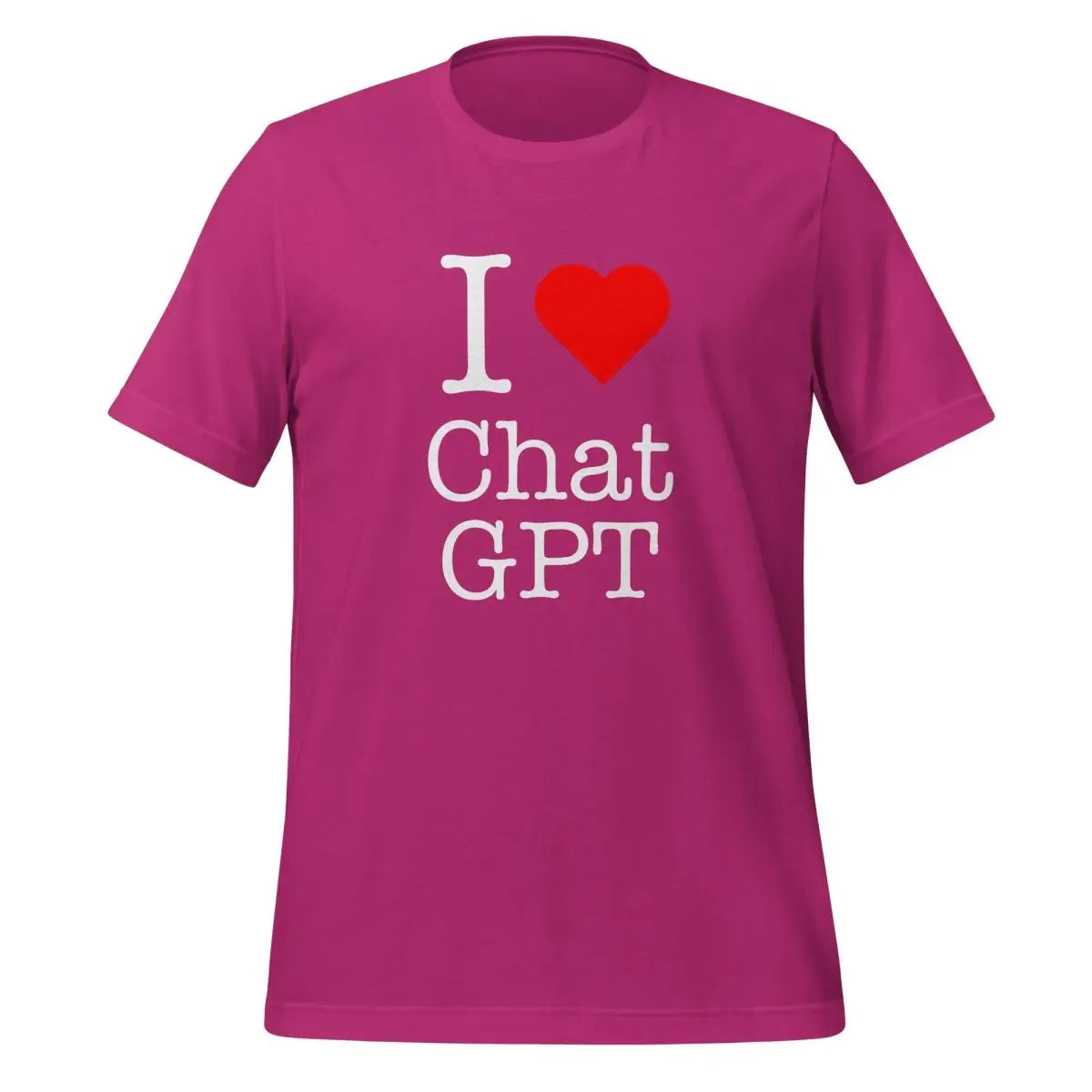 I Love Chat GPT T-Shirt (unisex) - Berry / M