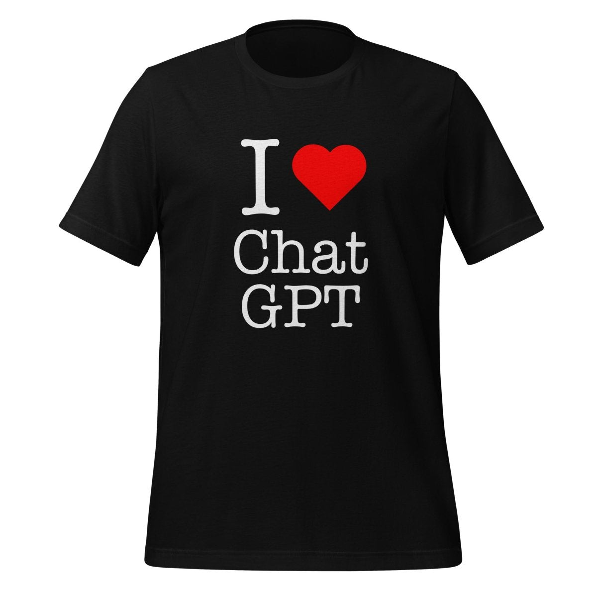 I Love Chat GPT T-Shirt (unisex) - Black - AI Store