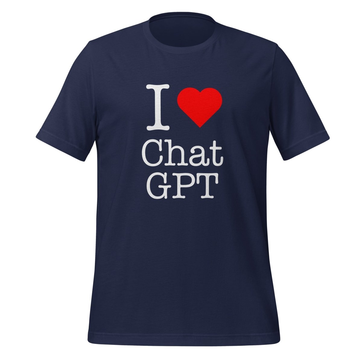 I Love Chat GPT T-Shirt (unisex) - Navy - AI Store