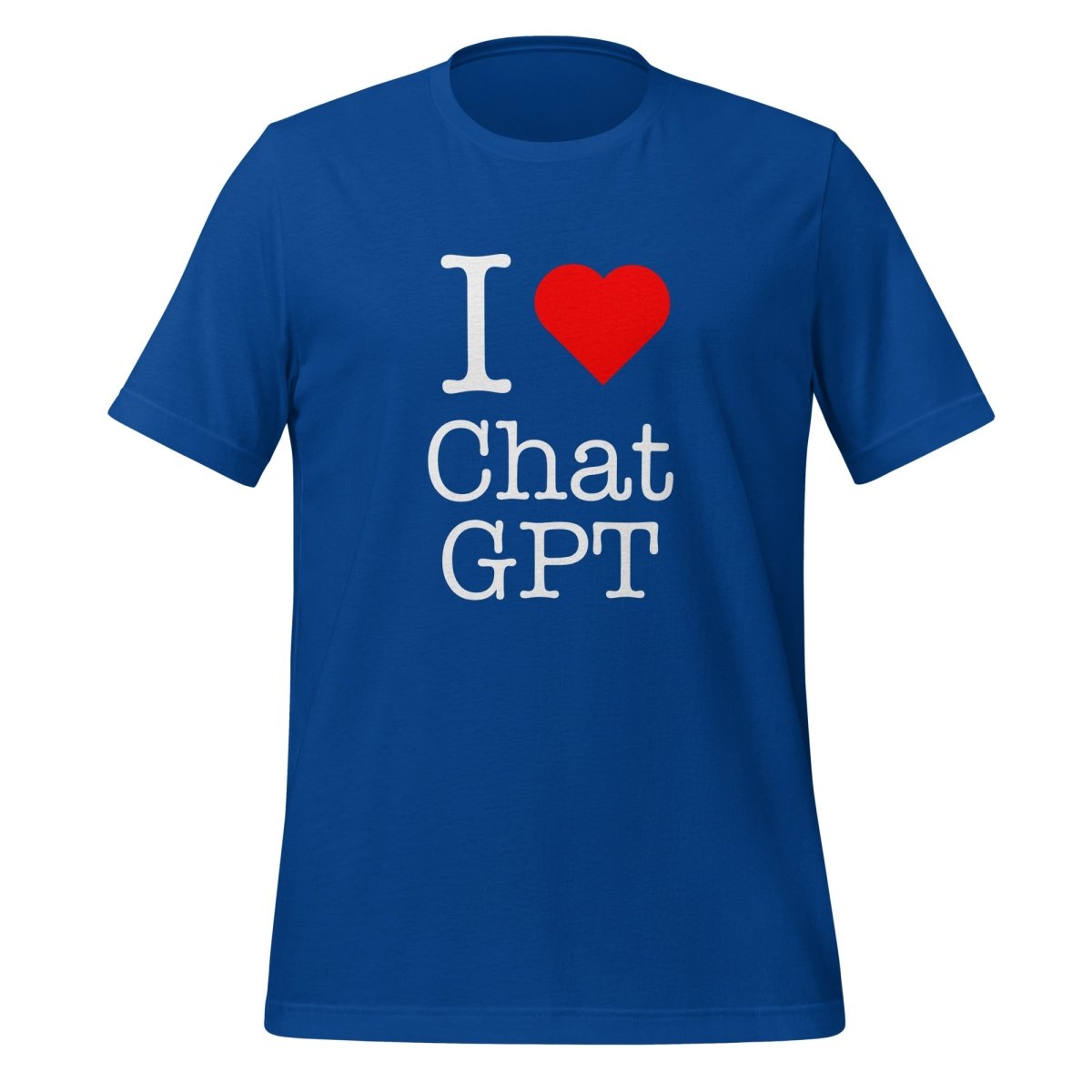 I Love Chat GPT T-Shirt (unisex) - True Royal - AI Store