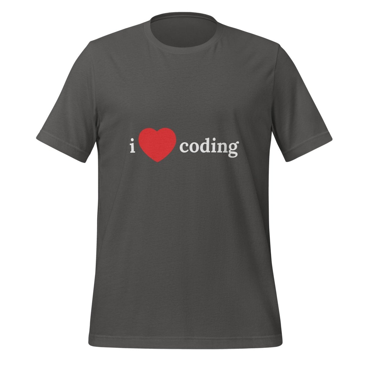 I Love Coding T - Shirt (unisex) - Asphalt - AI Store