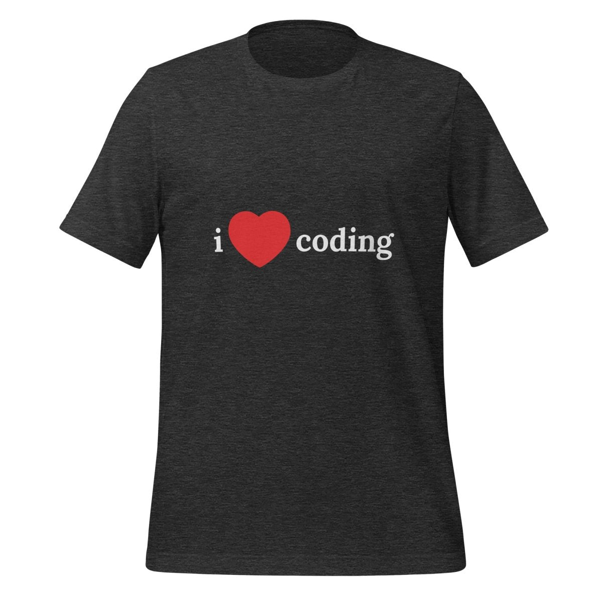 I Love Coding T - Shirt (unisex) - Dark Grey Heather - AI Store