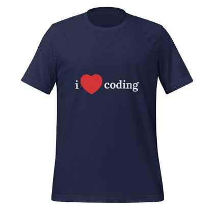 I Love Coding T - Shirt (unisex) - Navy - AI Store