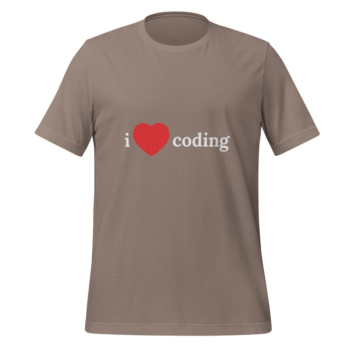 I Love Coding T - Shirt (unisex) - Pebble - AI Store