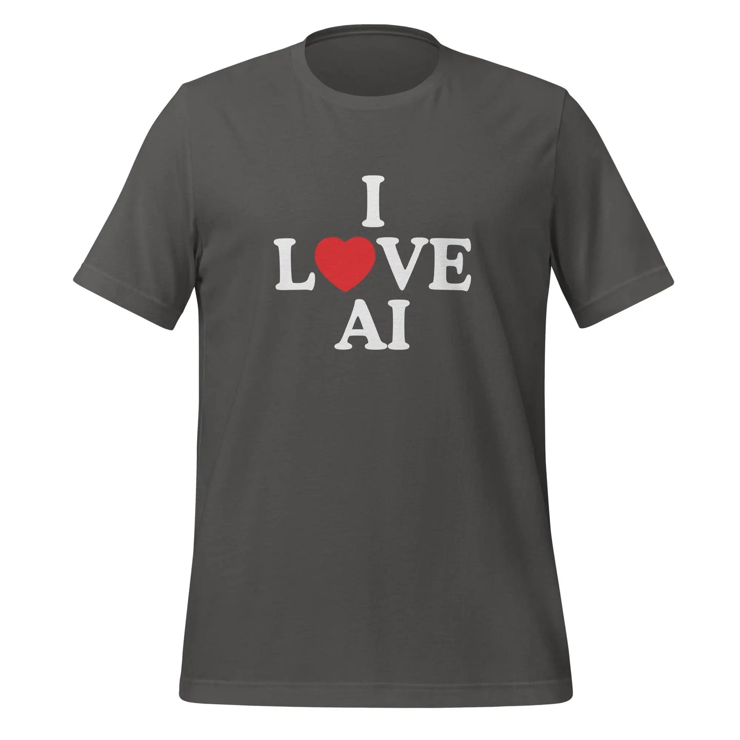 I Love Heart AI T-Shirt (unisex) - Asphalt / M