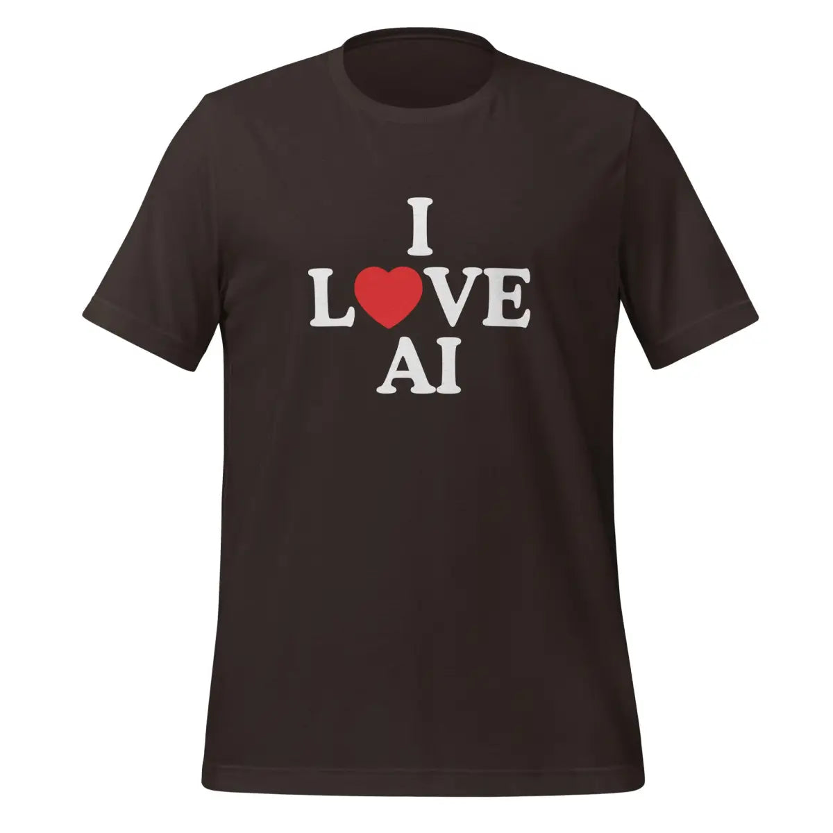 I Love Heart AI T-Shirt (unisex) - Brown / M